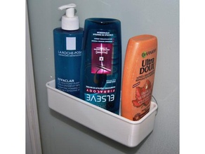 shampo shelf suction cup shower &eacutetag&egravere &agrave shampoings bathroom 3d print model - Mito3D
