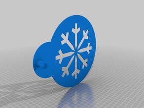 snowflake templates decor 3d print model - Mito3D