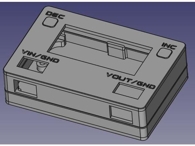 caso di dc-dc, 3a step down alimentazione lcd elettronica 3D print model - Mito3D