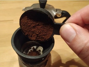 cuchara de embudo cocina comedor cappuccino el café ayudante jarra medidora medición cucharas medir openscad 3d print model - Mito3D