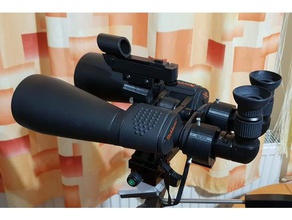 astronomy right angle adapter binoculars diy astronomy-binoculars telescope 3d print model - Mito3D