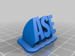 ase name plate office customized 3d print model - Mito3D
