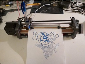 asmograf kalem çizici Robotik kol çizin gcode grbl yazıcı 3d print model - Mito3D