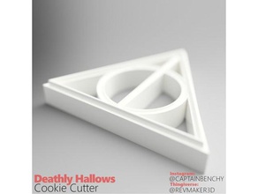 deathly hallows cookie cutter 3d printing cookies easy print fun harrypotter kitchen movie replica 3d print model - Mito3D