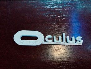 oculus rift nome do tag 3d impressão 3d print model - Mito3D