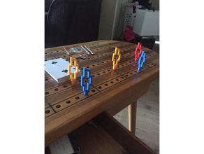cribbage board Heringe Couchtisch Größe - Spielzeug Spiel Zubehör peg 3d print model - Mito3D