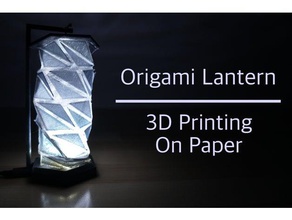 origami lantern 3d printing paper math art collapse desk light diy electronics foldable led mathematics cylinder tessellation 3d print model - Mito3D