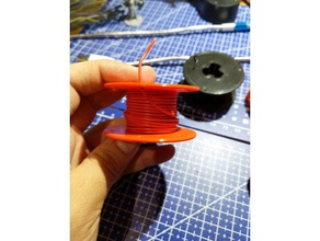 wire spool holder 50mm diameter electronics management 3d print model - Mito3D