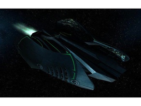 kortul devastator video games battleship starship game 3d print model - Mito3D