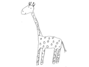 giraffe punktgiraffe Tiere 3d print model - Mito3D