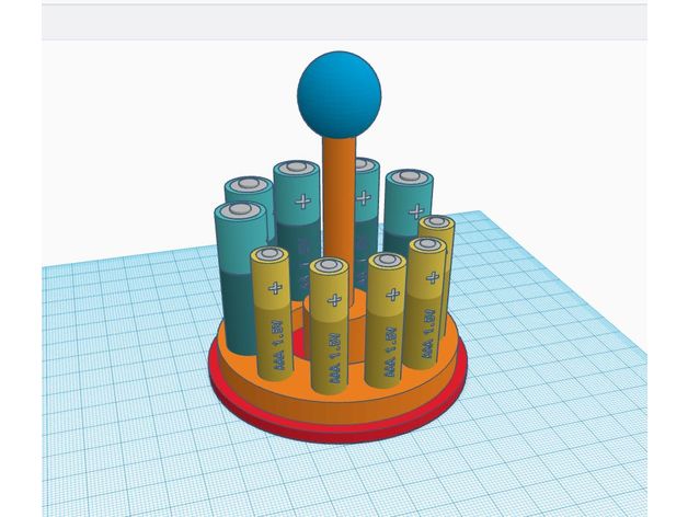 batterie organizador organización aa de la batería soporte 3D print model - Mito3D