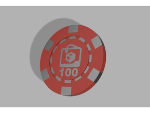 doppio colore di chip poker giocattolo gioco accessori materiale 3d print model - Mito3D