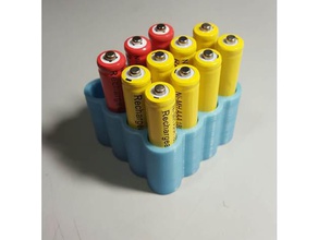 empilable pile aaa titulaire triple de l'organisation la batterie l'organisateur 3d print model - Mito3D