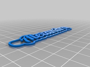 alexandra letras keychains customized 3d print model - Mito3D