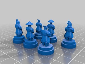 chinesische catan Armee - Spielzeug Spiel Zubehör 3d print model - Mito3D
