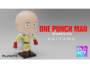 um soco homem saitama plakit2 série brinquedos jogos figura de ação anime figurine miniatura purakito autor virtuais 3d print model - Mito3D