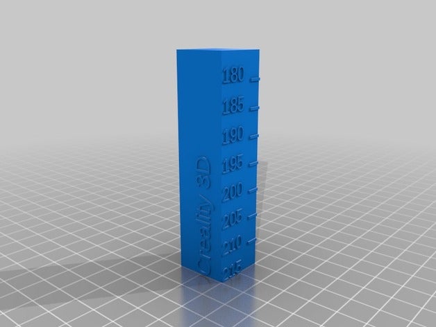 calibração de temperatura torre cr-10s pro creality 3d pla filamentos impressão testes personalizado 3D print model - Mito3D