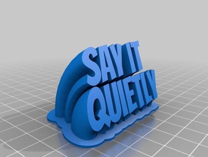 silêncio office personalizado 3d print model - Mito3D