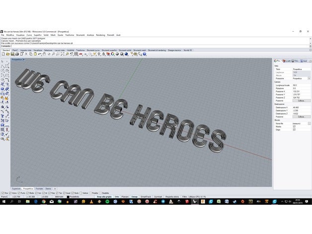 siamo in grado di heroes david bowie 3d stampa 3D print model - Mito3D