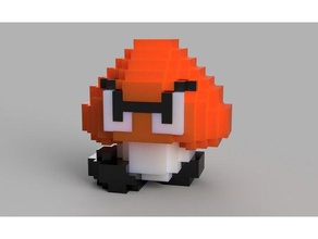 birlikte klasik 8bit goomba parça oyuncaklar oyunlar 8 bit sanatı geek mario piksel 3d print model - Mito3D