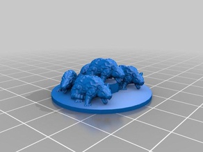 rat swarm toy game accessories dnd miniature miniatures rats 3d print model - Mito3D