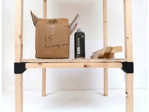 simple reusable shelf system household box modular reuse 3d print model - Mito3D