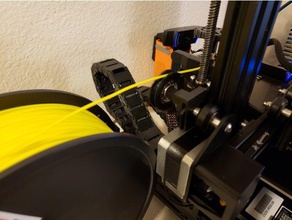 clip filamento rollerguide ender 3 lato inferiore montato 3d la stampante accessori cuscinetto creality ender3 guida 3d print model - Mito3D