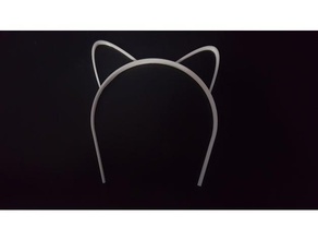 minimo orecchie da gatto fascia per capelli moda 3d print model - Mito3D
