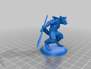gnoll bárbaro los juguetes juegos 3d print model - Mito3D