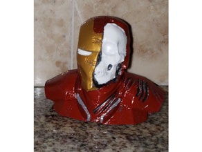iron man cráneo busto 3d la impresión 3dmodel vengadores bustos muerte figura humano ironman de marvel el robot robótica stark superhéroe cosa tonystark tony 3d print model - Mito3D