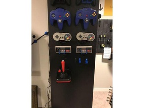 retro joystick duvar askı aparatı tutucu c64 atari logod video oyunlar 2600 komodor commodore 64 duvara monte 3d print model - Mito3D