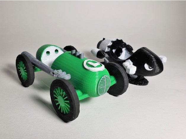 mario kart luigis dragster proiettile moto di forniture per ufficio cool 3D print model - Mito3D