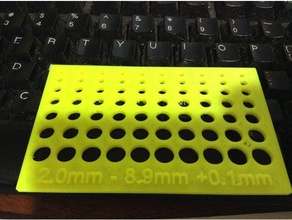 20 mm 89 delik testi 3d baskı testler 3d print model - Mito3D
