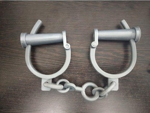 hand cuff art handcuffs 3d print model - Mito3D