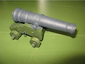 austriaco di ferro navale cannone 9pdr m1805 112 oggetti scena napoleonica marina 3d print model - Mito3D