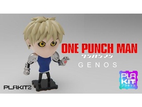 one punch man genos plakit2 series toys games action figure anime collectible collection figurine miniature purakito saitama toymaker 3d print model - Mito3D