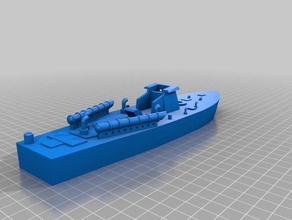 1100 late-war vosper type iimotor torpedo boat mtb 6-pdr vehicles model ship naval miniature wargames scale wargaming 3d print model - Mito3D