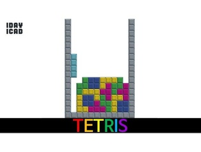 1gün 1cad tetris oyunlar 1day1cad blok eğlenceli oyuncak 3d print model - Mito3D