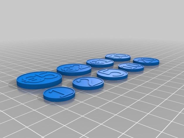 euro coins playsets 3D print model - Mito3D