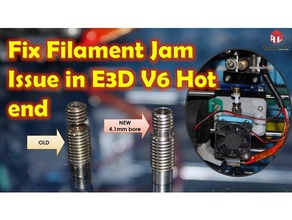 fix filament jam issue e3d v6 printing 3dprinter 3dprinting anet a8 hotend ender filamet mount solve 3d print model - Mito3D