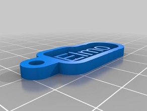 elmo keychains customized 3d print model - Mito3D
