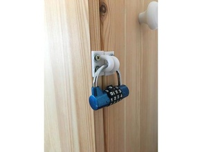lock holder parts door photobooth safety 3d print model - Mito3D