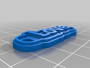 amore portachiavi i personalizzato 3d print model - Mito3D