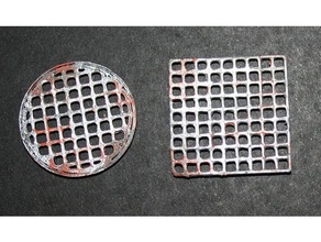 gaming terrain round square sewer grates d&d warhammer 40k toy game accessories dd decor dungeons dragons fantasy miniatures rpg scatter sewers pipe tabletop useful 3d print model - Mito3D