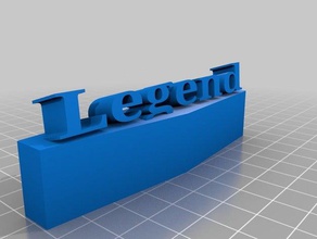 legend signs logos 3d logo nametag name tag 3d print model - Mito3D