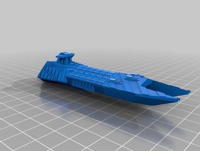 chaos Vernichter-Klasse Schlachtschiff 3d drucken battlefleet gothic 3d print model - Mito3D