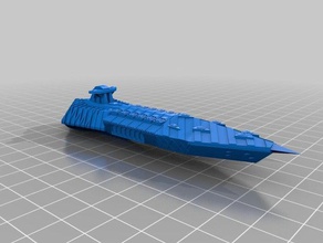chaos desecrator class battleship 3d printing battlefleet gothic 3d print model - Mito3D