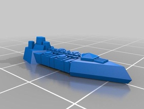 chaos iconoclast class destroyer 3d printing battlefleet gothic 3d print model - Mito3D