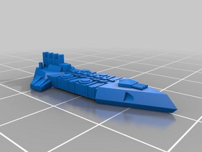 caos infiel classe raider 3d impressão battlefleet gótico 3d print model - Mito3D