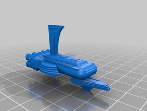 necron orla de la clase luz cosechadora 3d impresión battlefleet gothic 3d print model - Mito3D